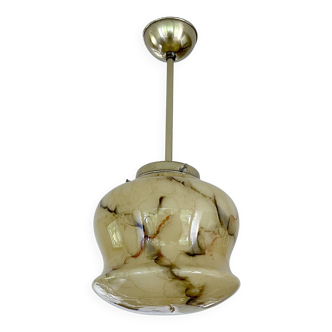 Art Deco Marble Glass Pendant Light