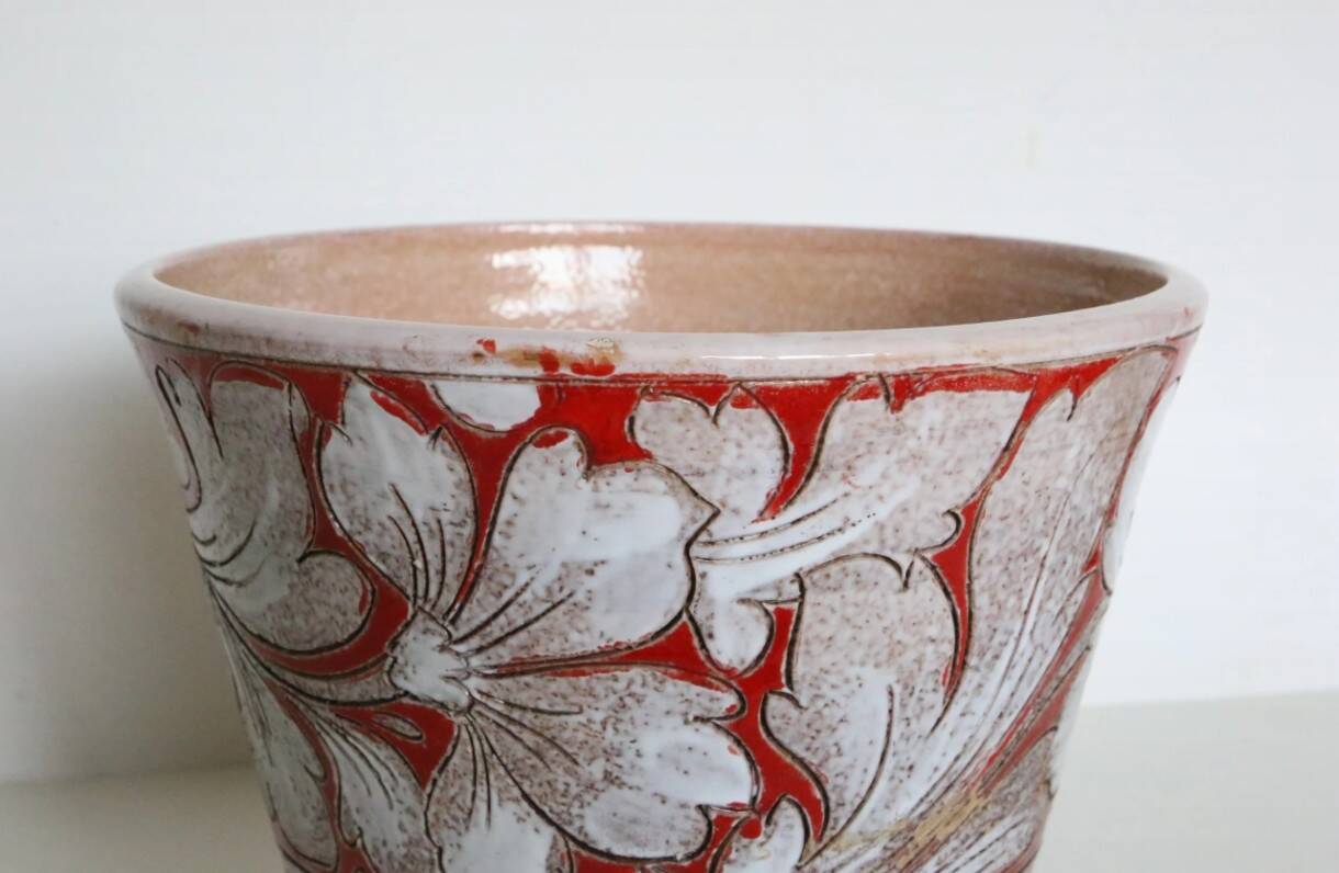 Italian ceramic flowerpot by Fratelli Fanciullacci, circa 1950/60 / size 3