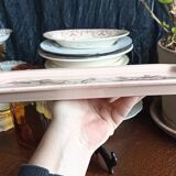 Art Deco cake dish by Longwy in pink earthenware and cloisonné enamels