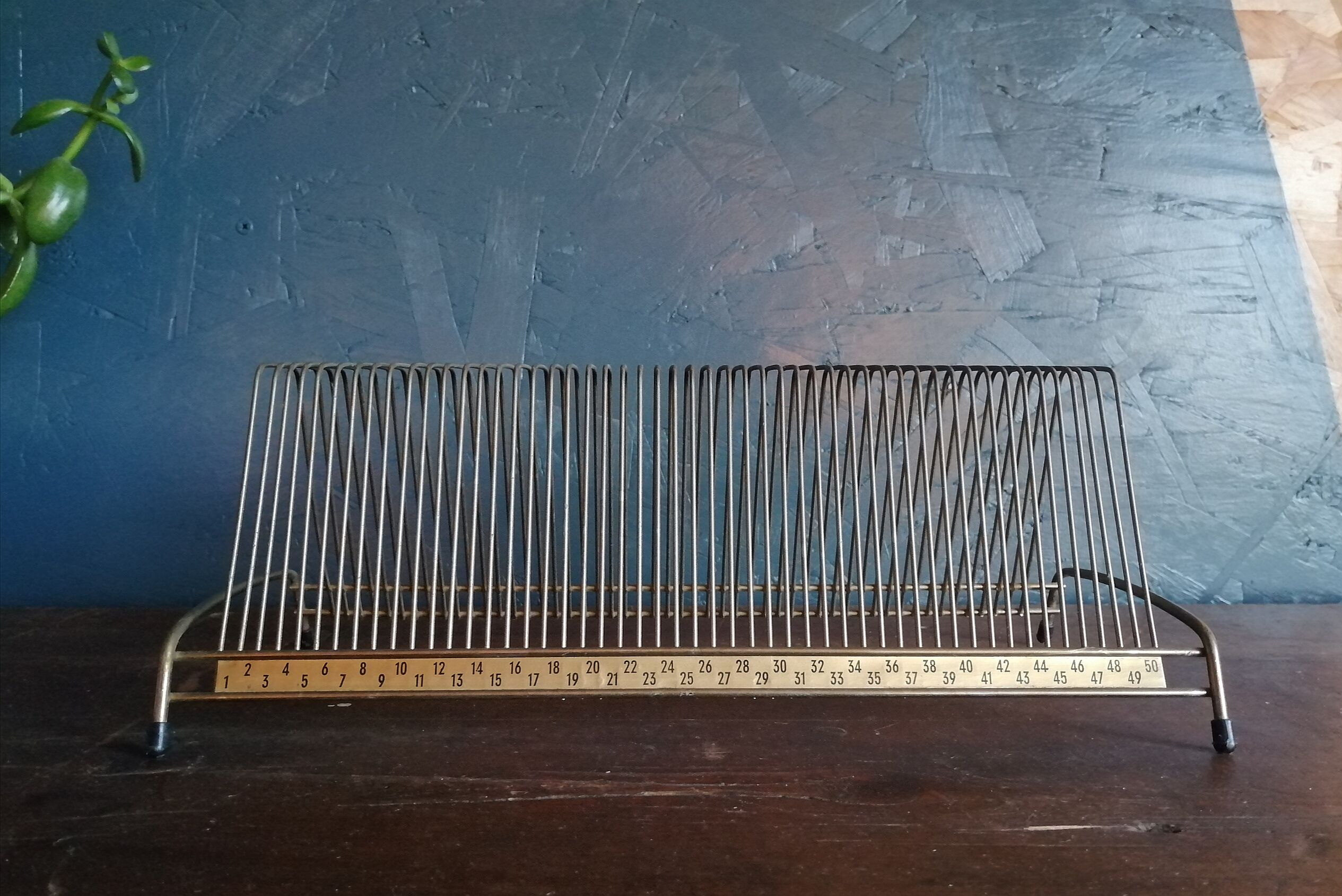 Vintage brass vinyl holder 50s