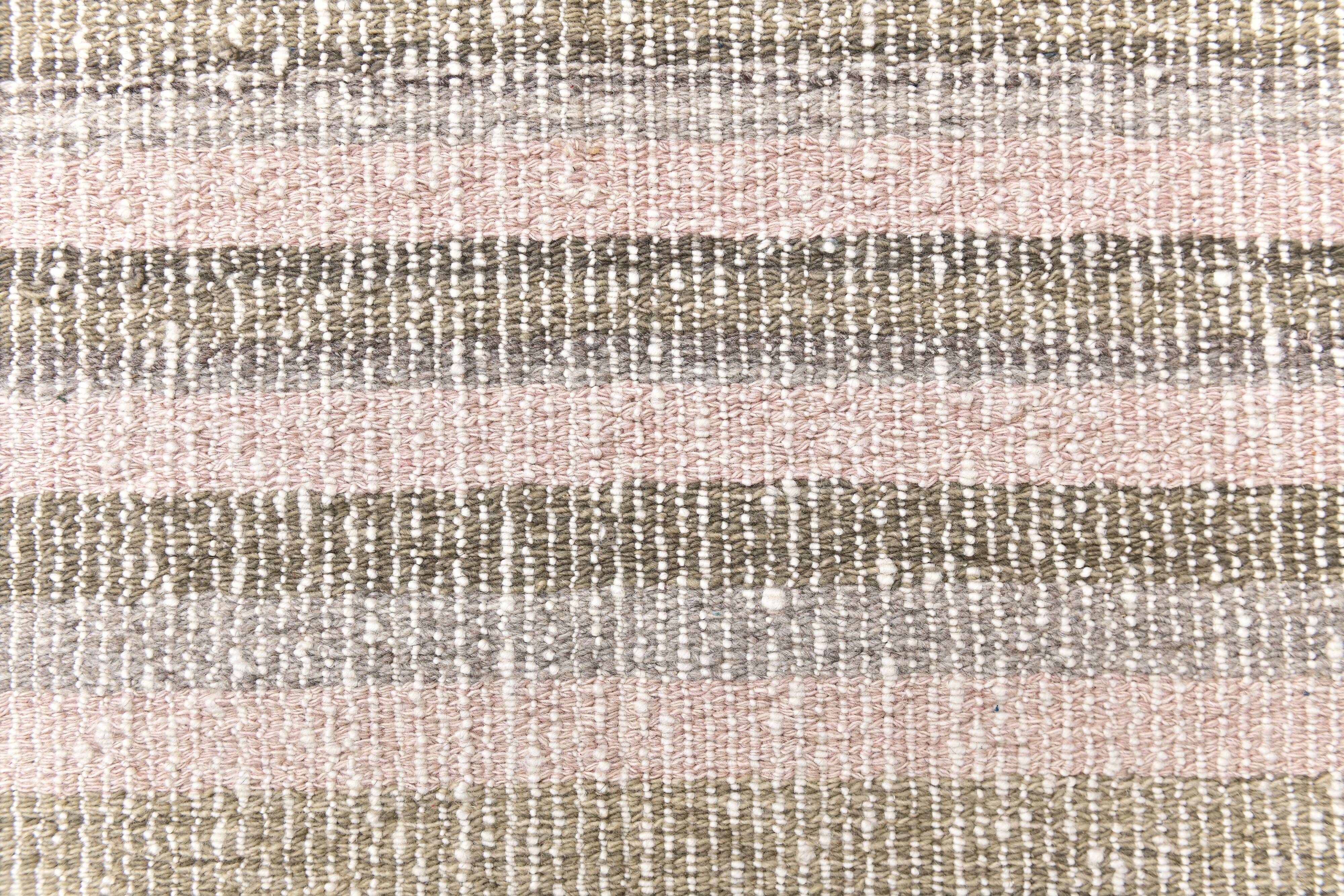 Tapis rose pastel, petit tapis en laine beige, tapis kilim pour l'entrée.