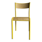 Vintage yellow school chair
