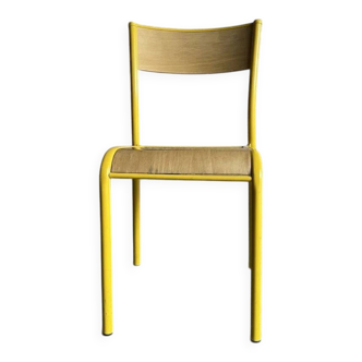 Vintage yellow school chair