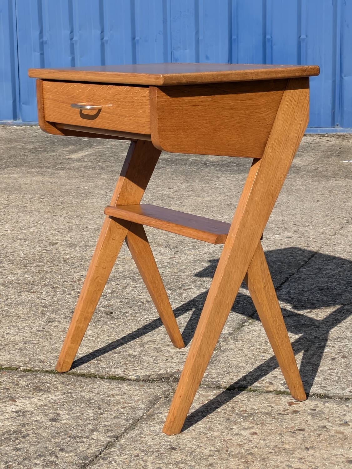 Vintage 1960s compass foot bedside table