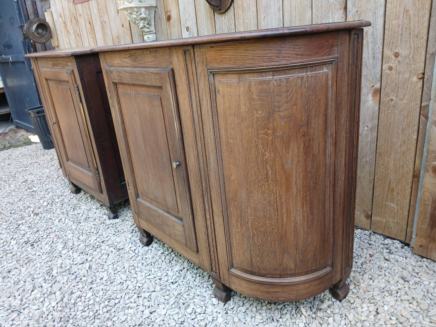 Enfilade - Paire de meuble à encoignure en chêne
