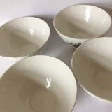 Series of 4 purple pattern Sarreguemines bowls