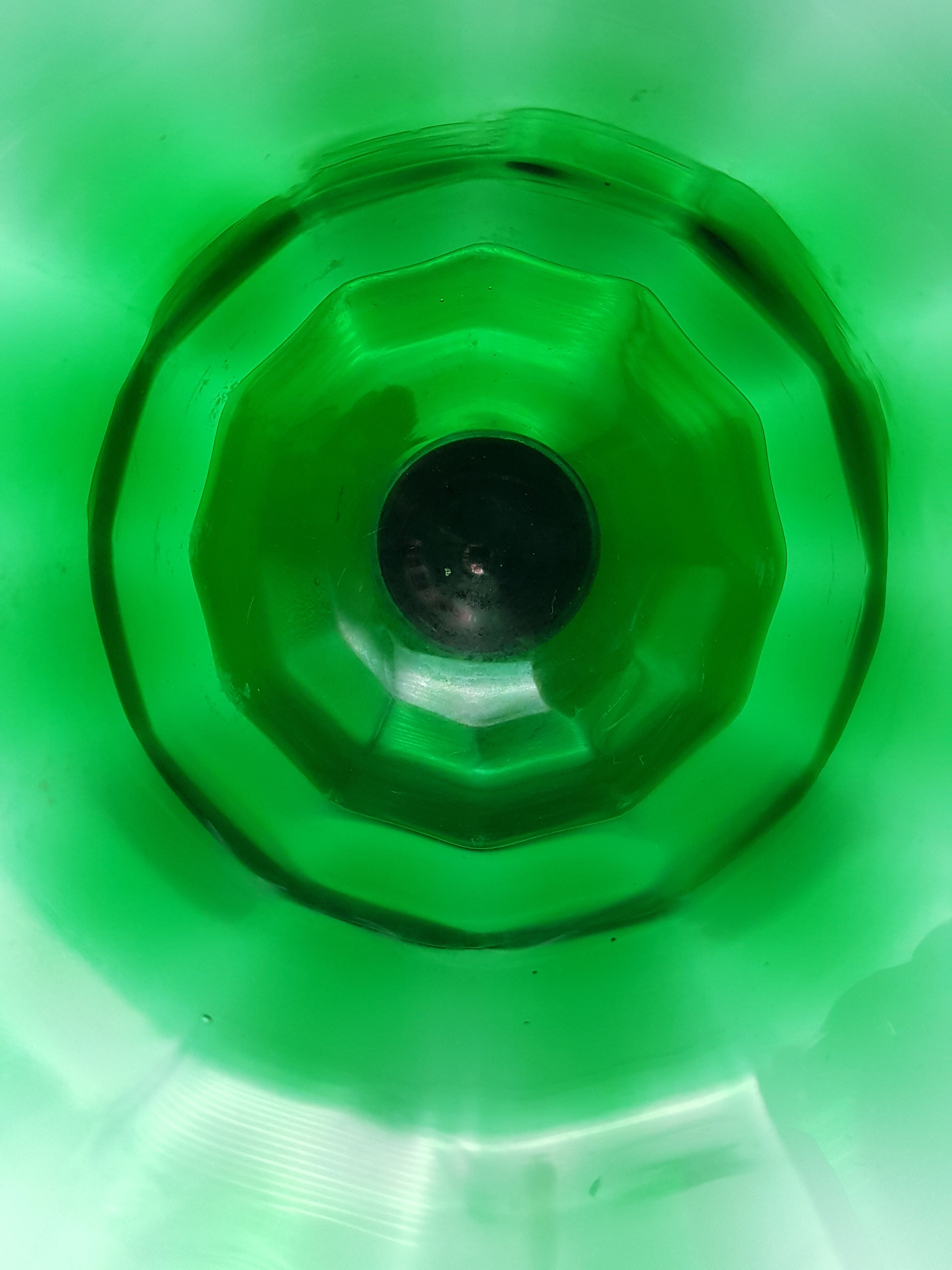 Old candy glass blown 35 cm high