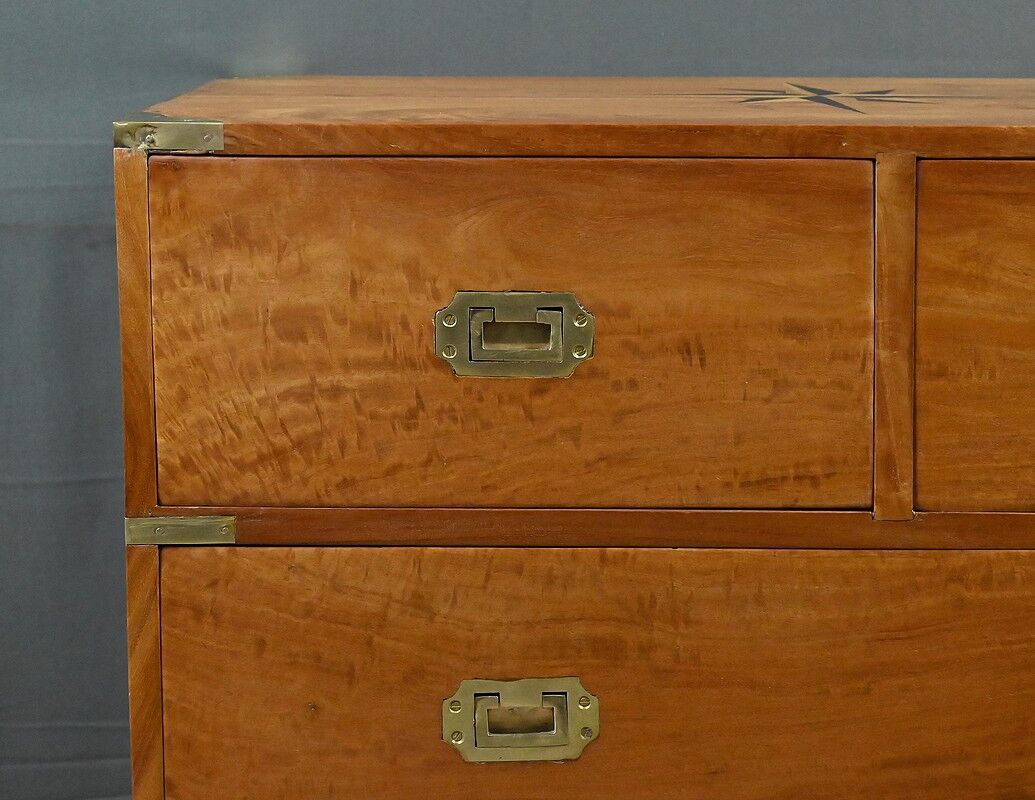 Marine commode in solid mahogany, India – 20th century