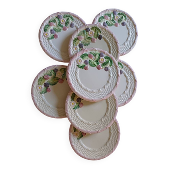 Set of 8 Francesco Guarino slip plates