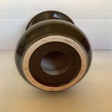 Ceramic candle holder brown white black
