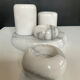 Set of 5 vintage marble candlesticks