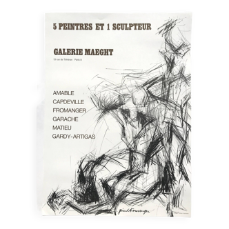 Gérard FROMANGER, Galerie Maeght, 1965. Affiche originale éditée en lithographie