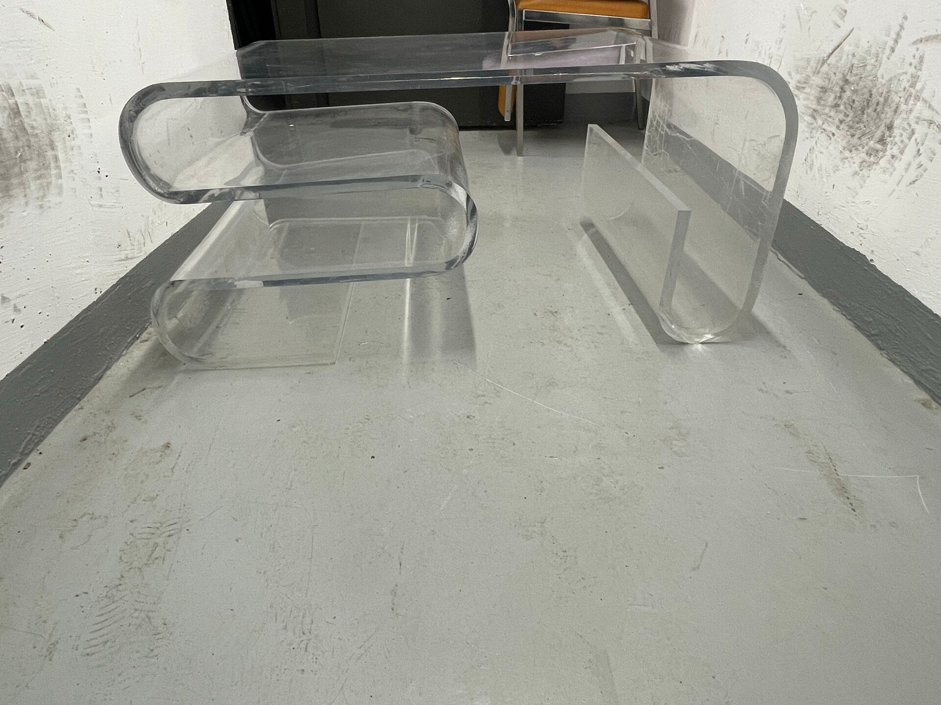Vintage plexiglass coffee table