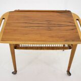 1970s beech serving cart by Drevotvar Czechoslovakia