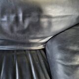 Pierluigi Cerri sofa model Pause signed Poltrona Frau in Black leather Design