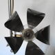 Chrome metal flower chandelier from the 70s