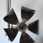 Chrome metal flower chandelier from the 70s