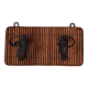 Vintage rattan and metal coat rack
