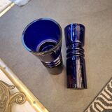 Pair of vintage cobalt blue vases