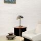French modernist nickel-plated table lamp attributed to Jacques Adnet, 1940s