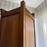 Solid cherry wood corner display cabinet