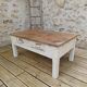 Distressed drawer coffee table, country farmhouse.