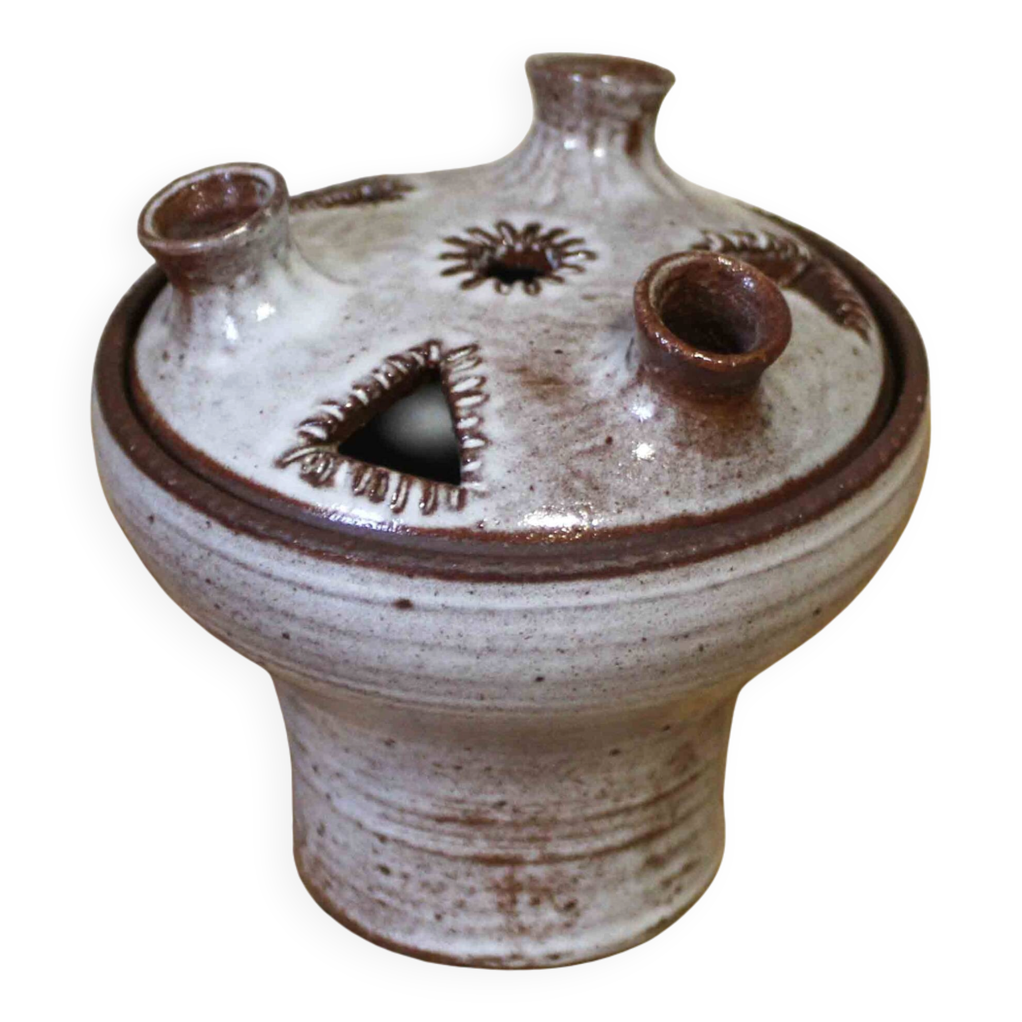 Ceramic flower pick Jeanne and Norbert Pierlot