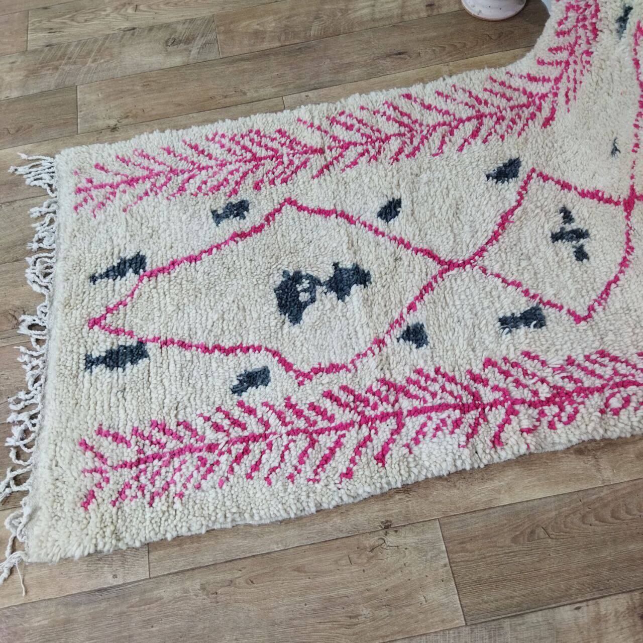 Berber hallway rug pink 290 X 90 CM