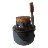 Ceramic pickle jar signed PK, Kerbenoen pottery, Michel Vergnes