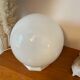 Vintage table lamp opaline ball and earthenware base