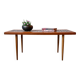 1970s coffee table with a tapered teak base and ceramic mosaic.