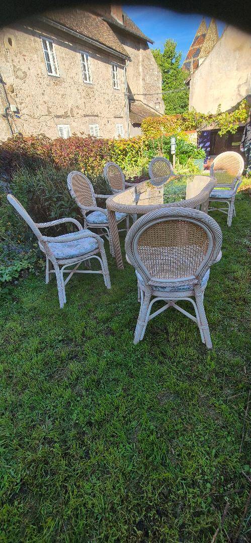 Rattan garden furniture, 1960s Vivai del sud