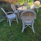 Rattan garden furniture, 1960s Vivai del sud