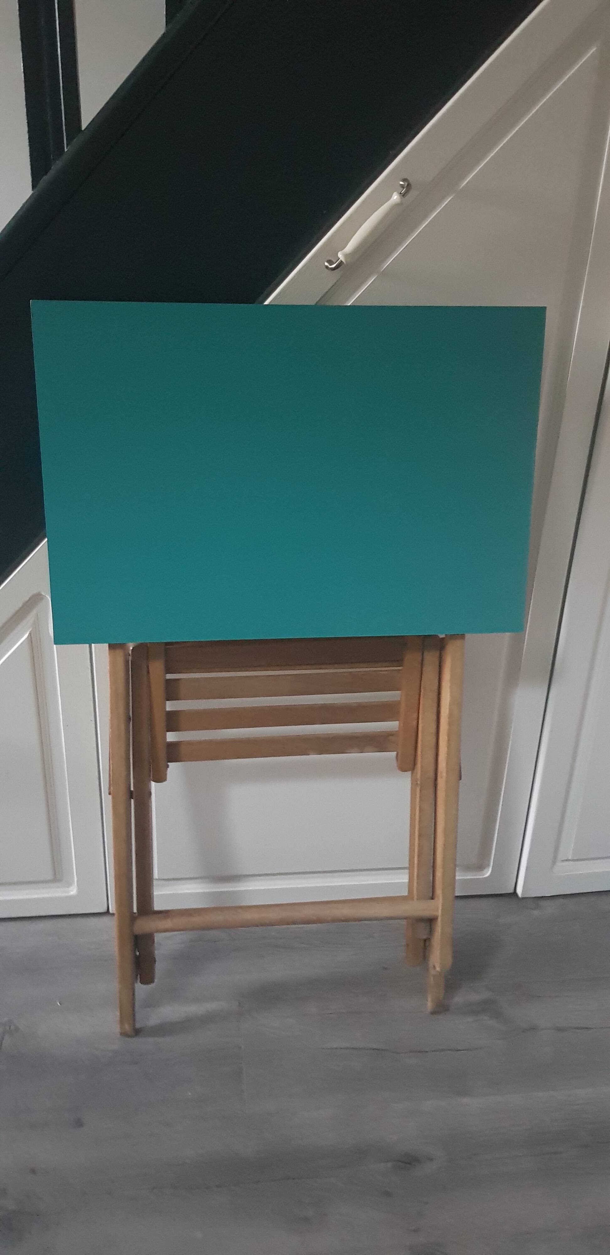 Vintage schoolboy folding desk with built-in chair tray