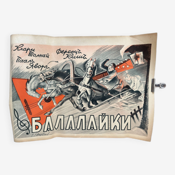Affiche originale du film hongrois balalayka des années 1950
