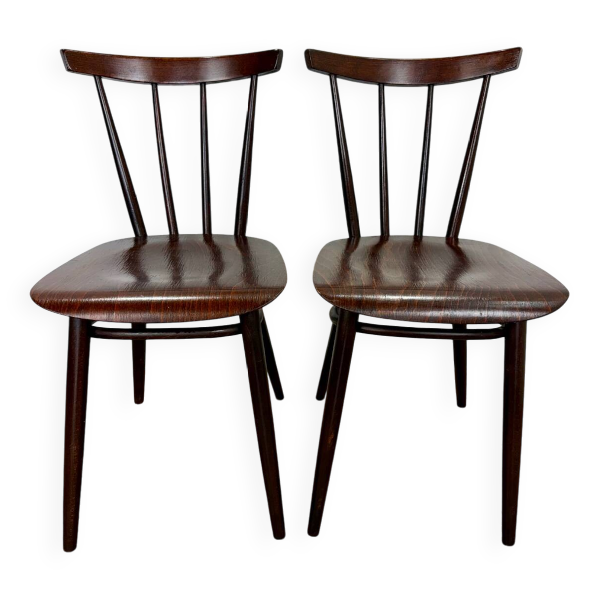 Czechoslovakian style bistro chairs from the 60s