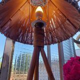 Rattan floor lamp from the 60s