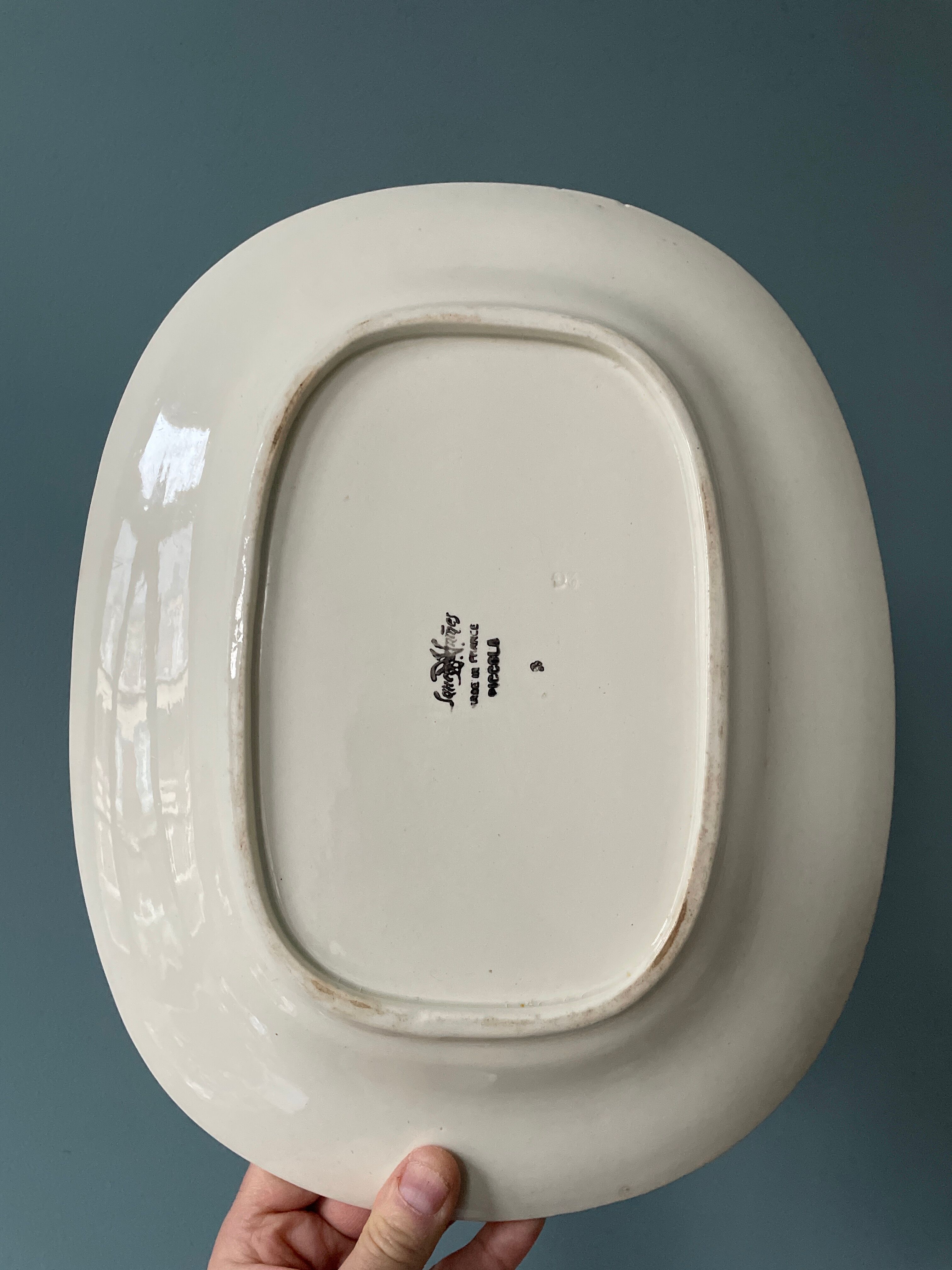 Lot de 2 plats Digoin Sarreguemines, modèle « Piccola »