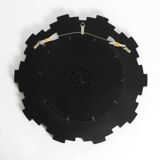 Gigantic rare heavy Sunburst mirror wall clock from the 1970s | Ø 70 cm