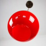 Suspension en verre rouge du milieu du siècle
