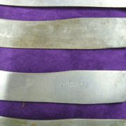 6 Large table knives old English channel horned Art Deco Cutlery Swiss