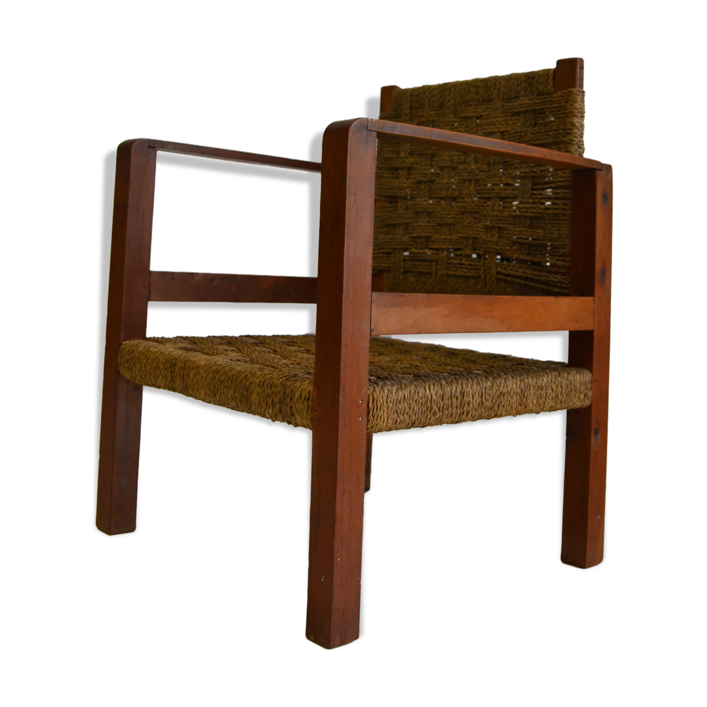 Mountain armchair, wood and ropes 1950