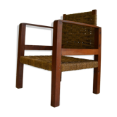 Mountain armchair, wood and ropes 1950