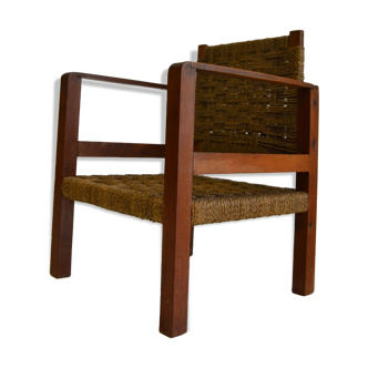 Mountain armchair, wood and ropes 1950