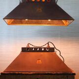 Industrial pendant light, mirror reflector, sheet metal lampshade, England