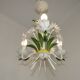 French Vintage Tied Bouquet Style Daisy Flower 3 Light Chandelier