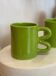 Mug cup ceramic handle graphic wave colorful design tangy apple green