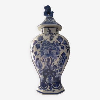 Covered vase Potiche in Royal Delft earthenware Early 20th century