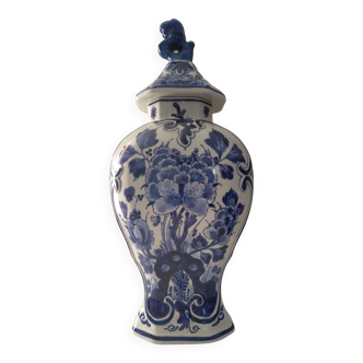 Covered vase Potiche in Royal Delft earthenware Early 20th century