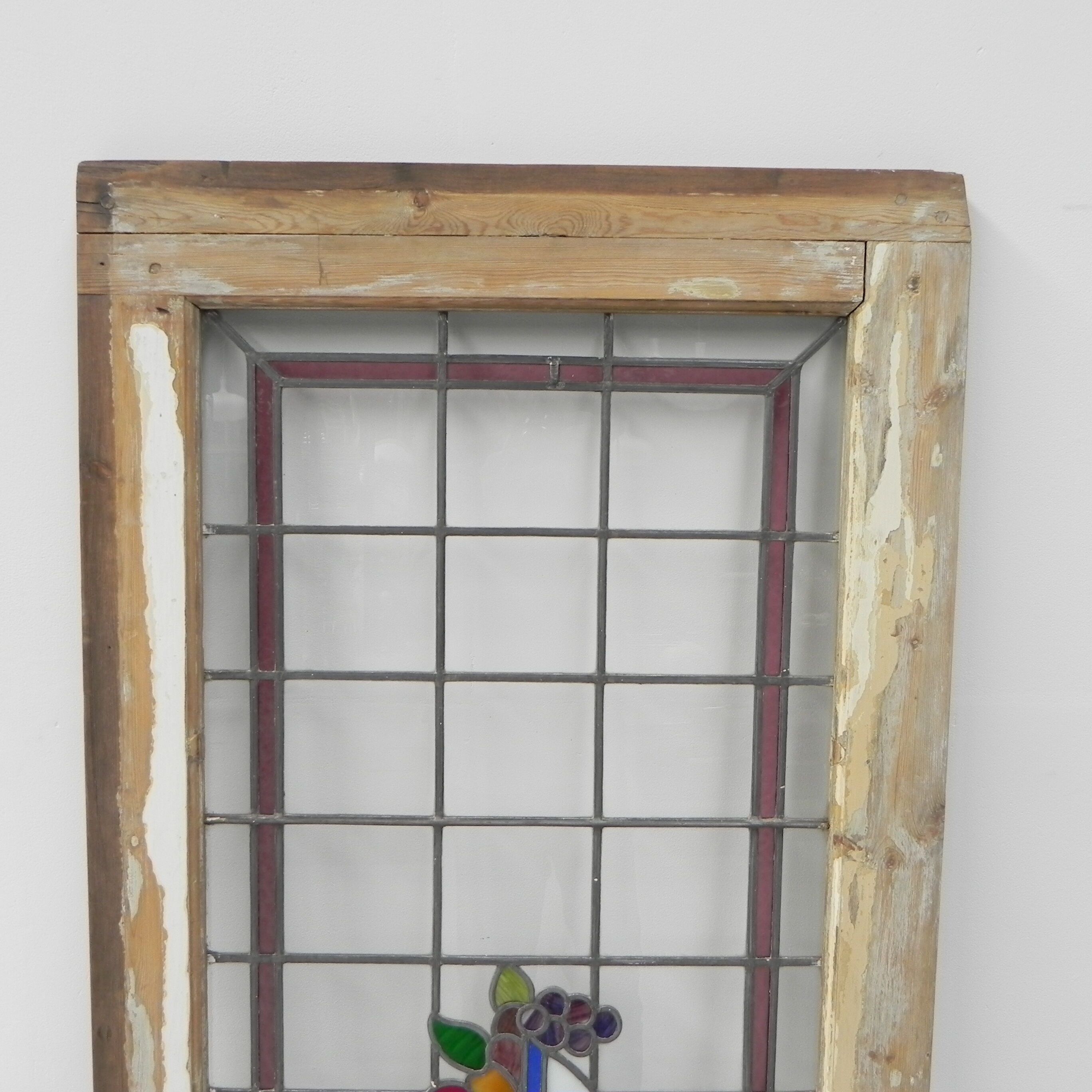 Art Deco stained glass window, 74 x 178 cm